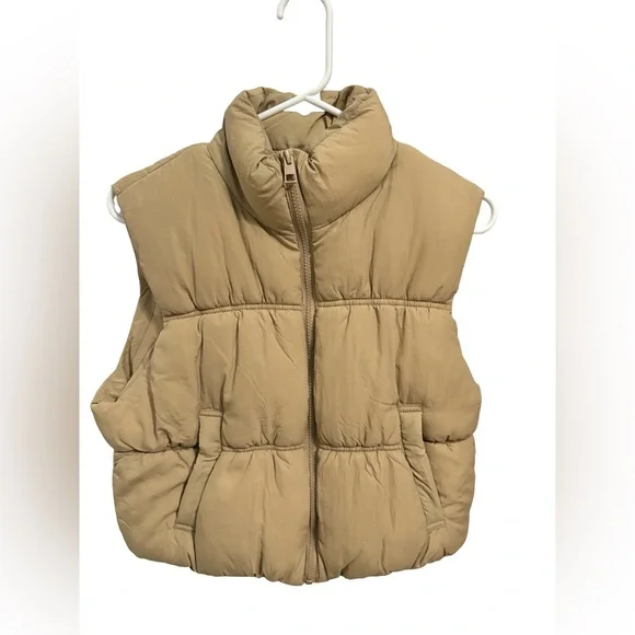 Love Tree Beige/Tan Quilted Puffer Vest - Picture 2 of 6